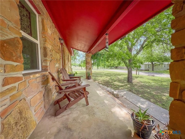 1003 Standifer St, Lampasas, TX 76550 - view of patio featuring covered porch