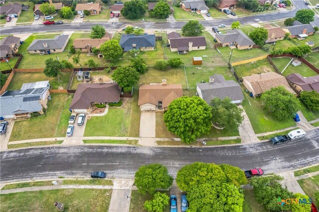 aerial view featuring a residential view