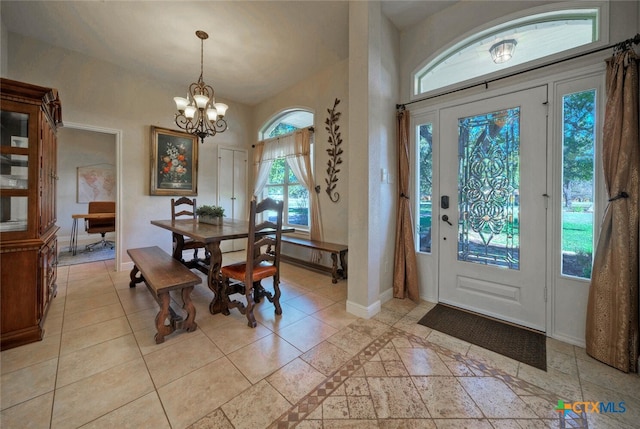 3701 Del Robles Dr, Austin, TX 78727 - entryway with an inviting chandelier and baseboards