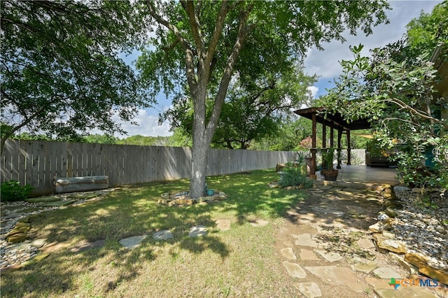 view of yard featuring a patio area