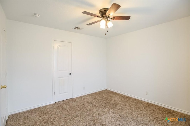 7202 Bose Ikard Dr, Killeen, TX 76549 - carpeted spare room featuring a ceiling fan and a smoke detector