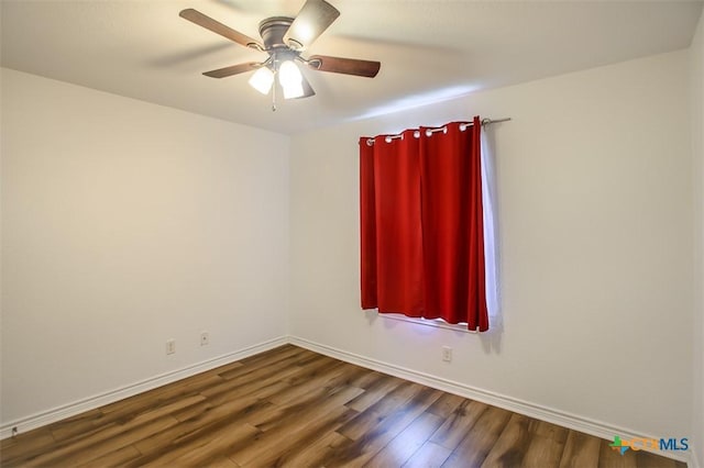 7202 Bose Ikard Dr, Killeen, TX 76549 - empty room featuring wood finished floors and ceiling fan