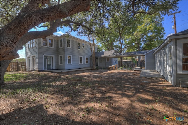 back of house featuring a patio