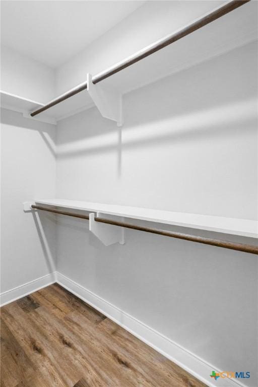 267 Oak View Dr, Inez, TX 77968 - spacious closet with wood finished floors