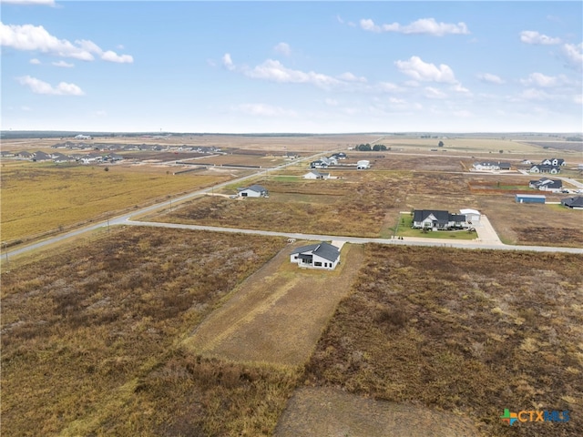 aerial view featuring a rural view