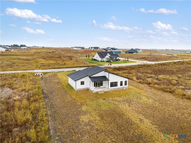 aerial view with a rural view