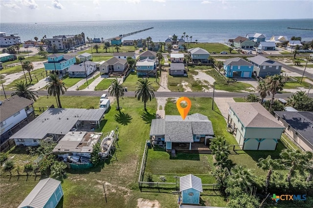 819 S Magnolia St, Rockport, TX 78382 - aerial view of residential area with a large body of water