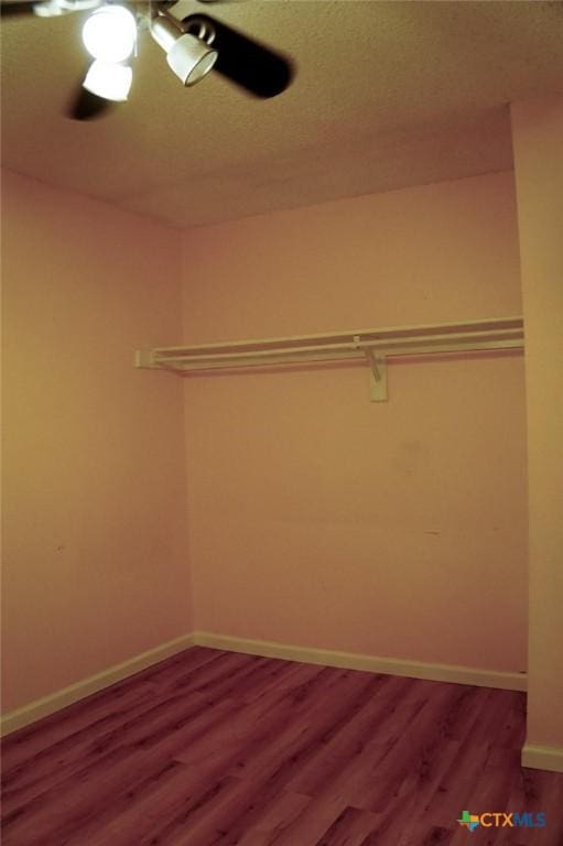 22631 John Rolfe Ln, Katy, TX 77449 - walk in closet featuring wood finished floors