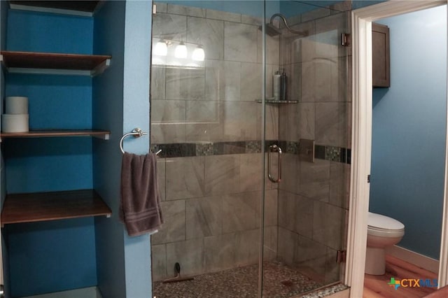 22631 John Rolfe Ln, Katy, TX 77449 - full bathroom featuring toilet and a stall shower