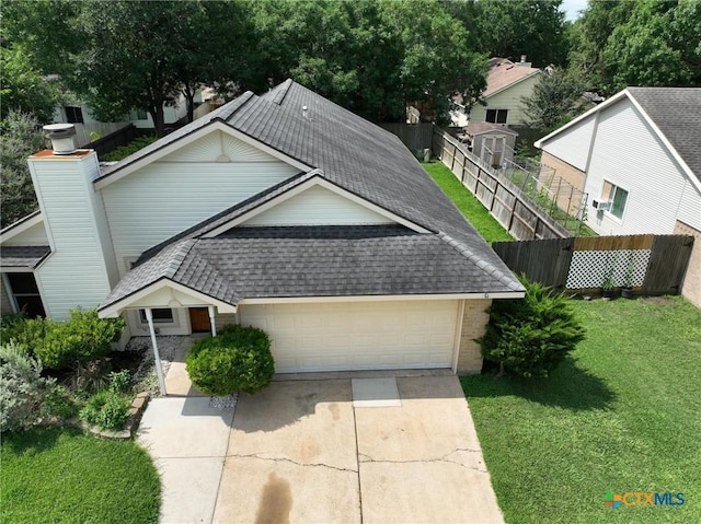 22631 John Rolfe Ln, Katy, TX 77449 - view of front of property with roof with shingles, driveway, a garage, and brick siding