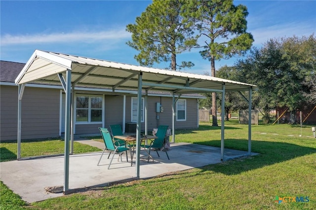 view of patio with fence