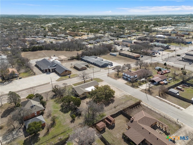 drone / aerial view with a residential view