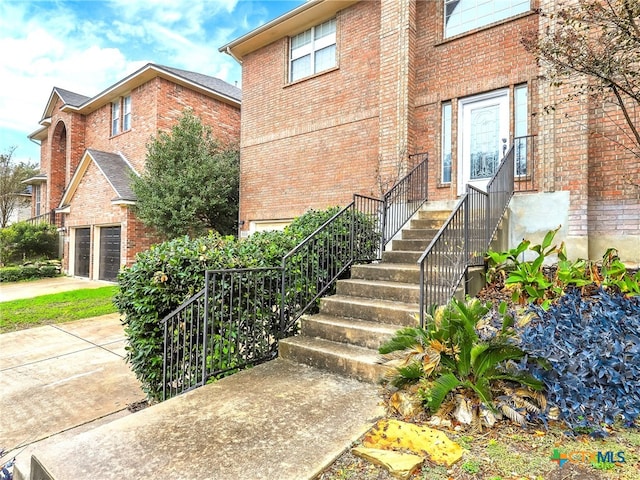 exterior space featuring a garage