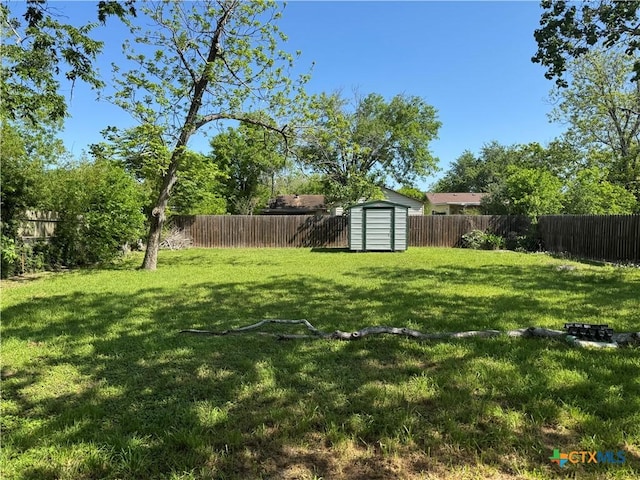 1308 E Park Ave, Victoria, TX 77901 - view of yard with a storage unit and an outbuilding