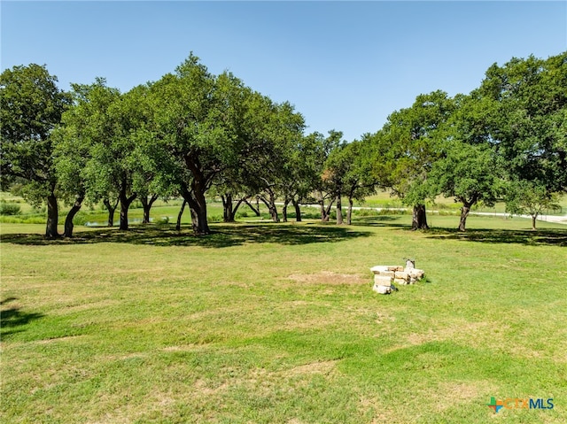 view of property's community featuring a yard