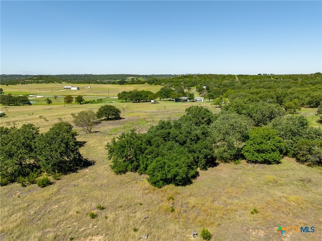 aerial view with a rural view