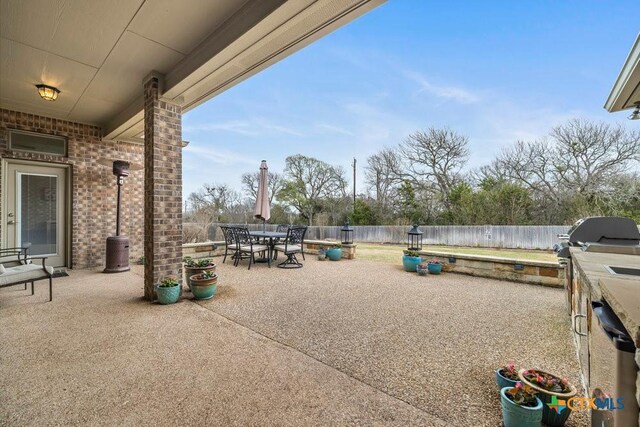 488 Creekside Dr, Belton, TX 76513 - view of patio / terrace featuring outdoor dining area and area for grilling