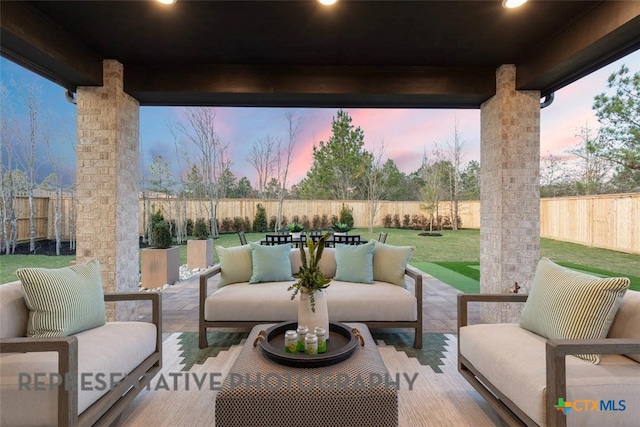 view of patio / terrace with outdoor lounge area