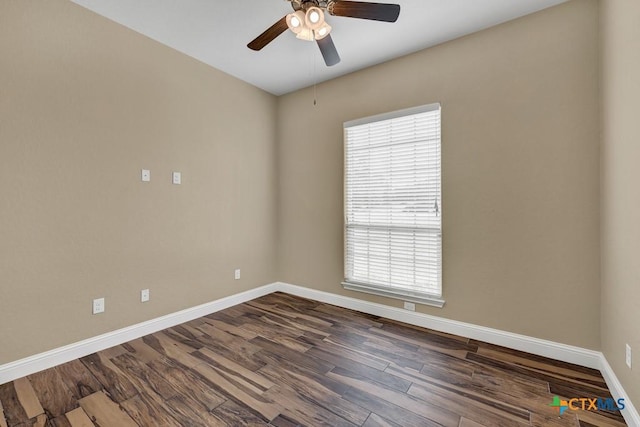 2194 Ranch Loop Dr, New Braunfels, TX 78132 - spare room with dark wood finished floors and ceiling fan