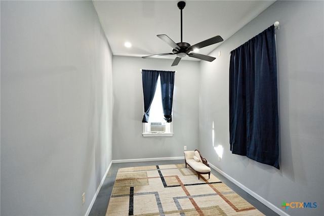 unfurnished bedroom with ceiling fan