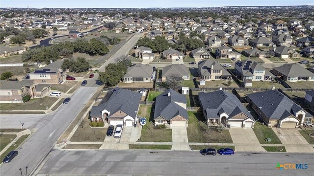 6203 Morganite Dr, Killeen, TX 76542 - aerial view of property and surrounding area featuring nearby suburban area
