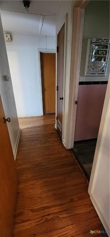 3605 Oaklawn St, Victoria, TX 77901 - hall with attic access and dark wood-style flooring