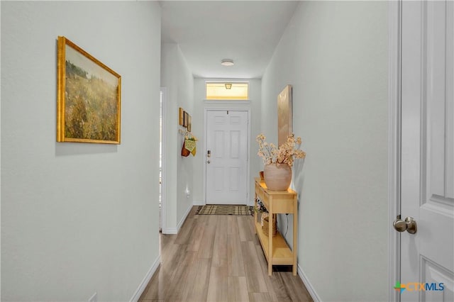 entryway featuring light hardwood / wood-style flooring