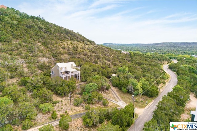 350 Climbing Way, Wimberley, TX 78676 - aerial view of property and surrounding area with a forest