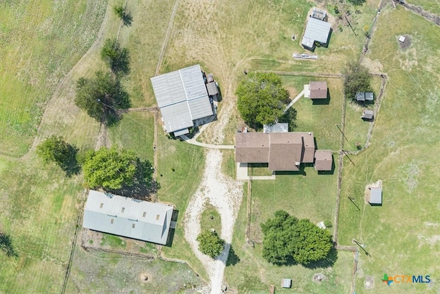 drone / aerial view with a rural view