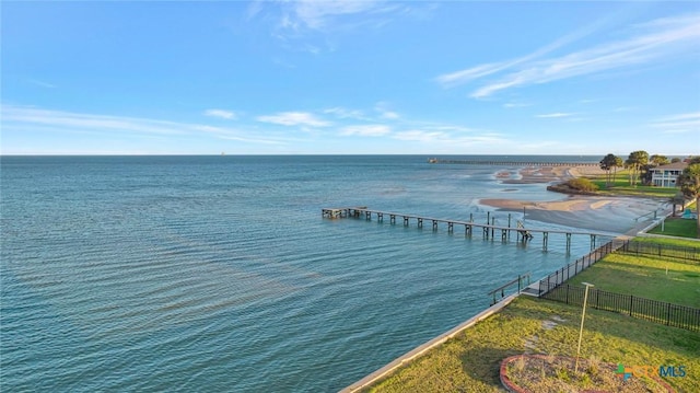 water view featuring a boat dock