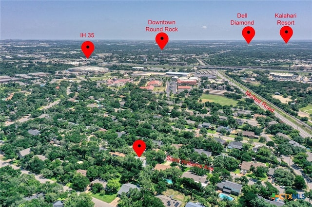 1104 Saint Williams Ave, Round Rock, TX 78681 - aerial view of property and surrounding area