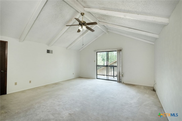 1104 Saint Williams Ave, Round Rock, TX 78681 - empty room featuring attic access, light colored carpet, a ceiling fan, and a textured ceiling