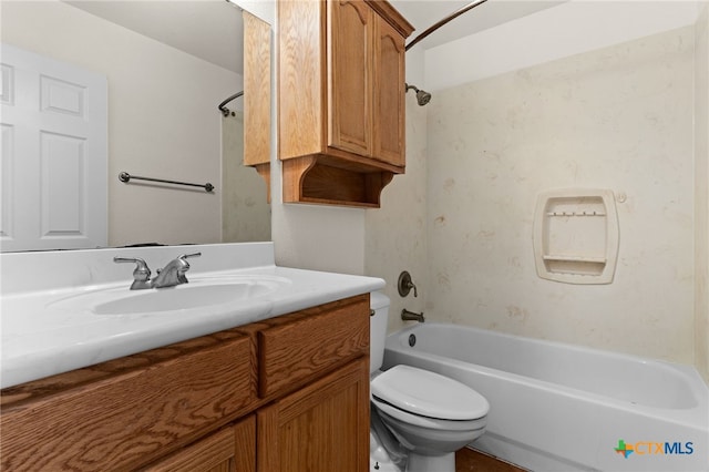 2301 Big Divide Rd, Copperas Cove, TX 76522 - full bathroom with toilet, vanity, and  shower combination