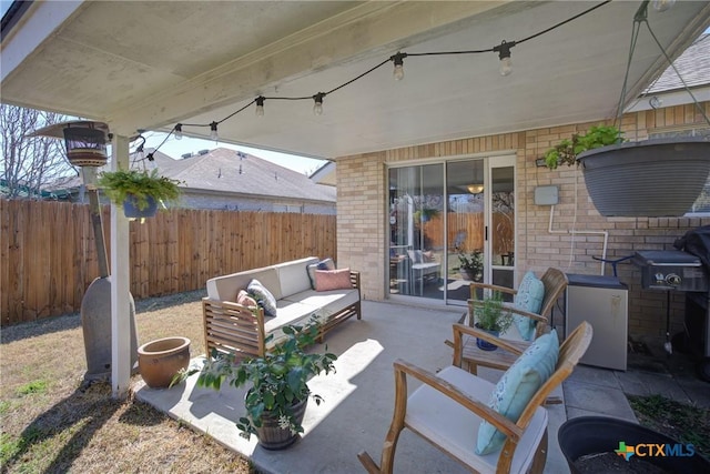 view of patio / terrace with outdoor lounge area