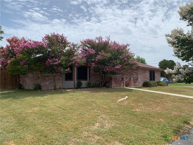 3002 Veterans Ave, Copperas Cove, TX 76522 - view of property hidden behind natural elements with brick siding and a front lawn
