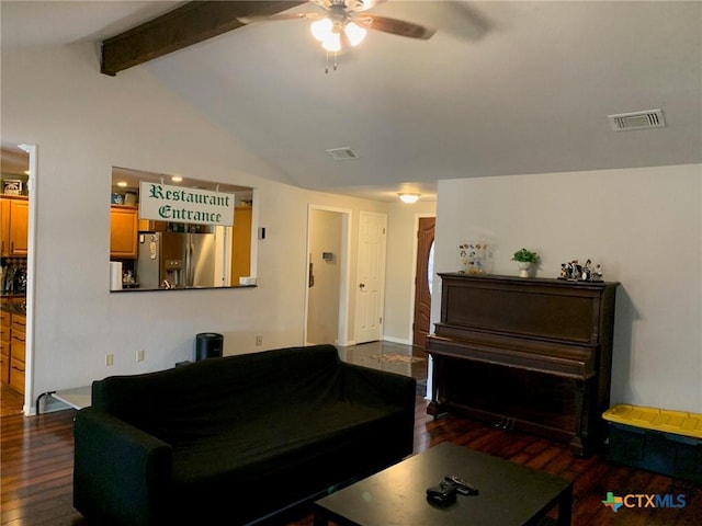 3002 Veterans Ave, Copperas Cove, TX 76522 - living room with dark wood-type flooring and ceiling fan