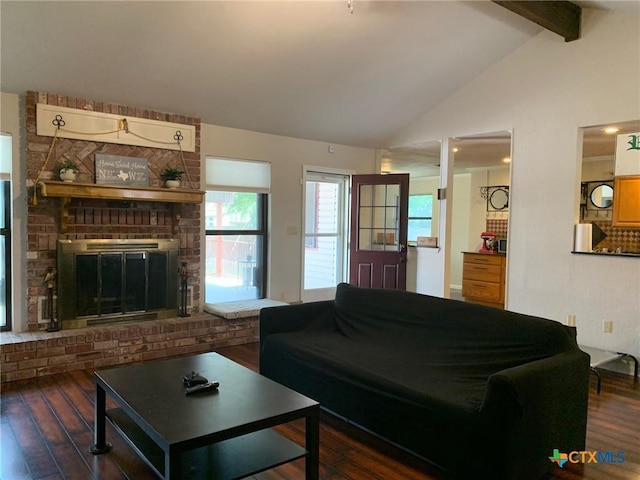 3002 Veterans Ave, Copperas Cove, TX 76522 - living room with wood finished floors and a brick fireplace