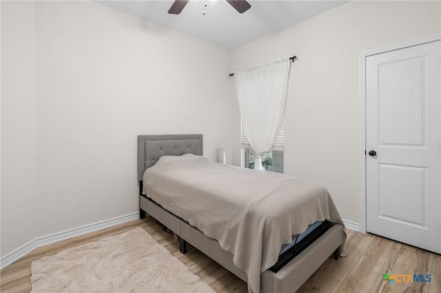 705 Juniper Dr, Troy, TX 76579 - bedroom with wood finished floors and ceiling fan