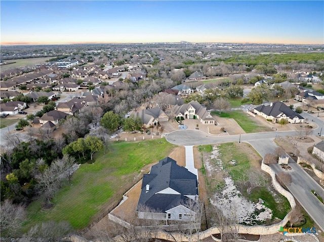 bird's eye view featuring a residential view