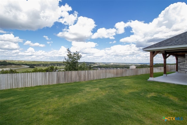 view of yard featuring a patio area