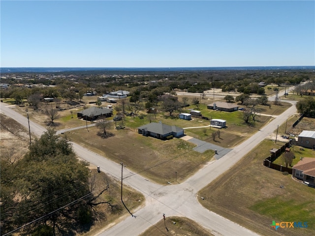 aerial view featuring a rural view