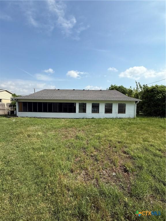 2310 Terrace Dr, Killeen, TX 76543 - back of house with a sunroom and a yard