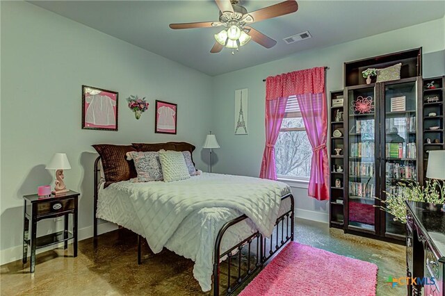 1002 Merry Ln, Kingsland, TX 78639 - bedroom with baseboards and a ceiling fan