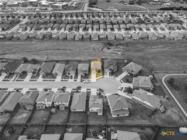 bird's eye view with a residential view