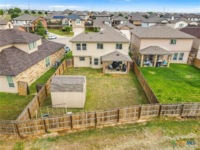 bird's eye view with a residential view