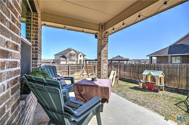 view of patio / terrace featuring a fenced backyard