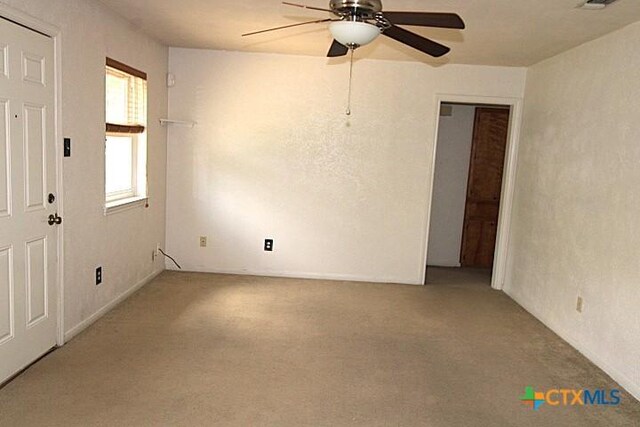 1306 Dryden Ave, Copperas Cove, TX 76522 - empty room featuring ceiling fan and light carpet