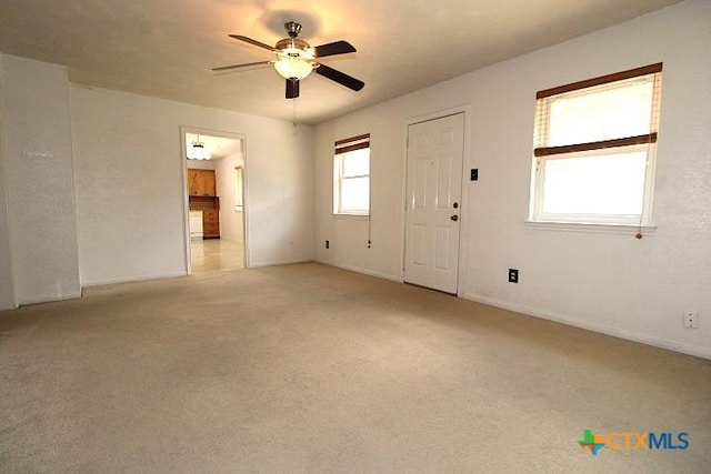 1306 Dryden Ave, Copperas Cove, TX 76522 - unfurnished room featuring ceiling fan and light carpet