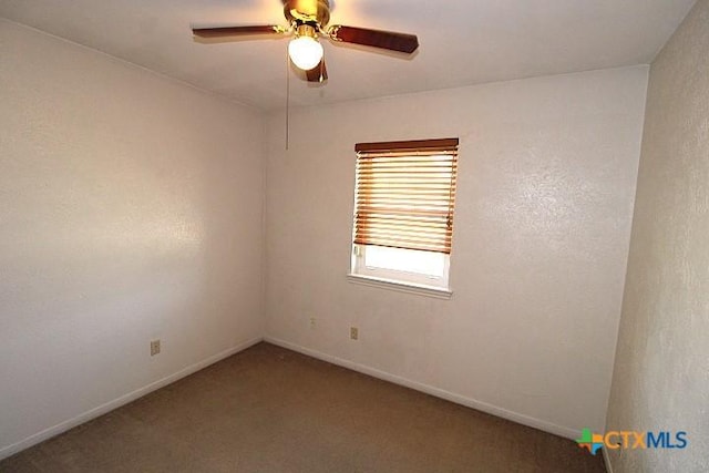 1306 Dryden Ave, Copperas Cove, TX 76522 - carpeted empty room featuring ceiling fan and baseboards