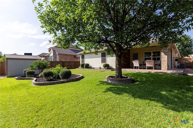 2935 Angelina Dr, Round Rock, TX 78665 - view of yard with cooling unit and a patio area